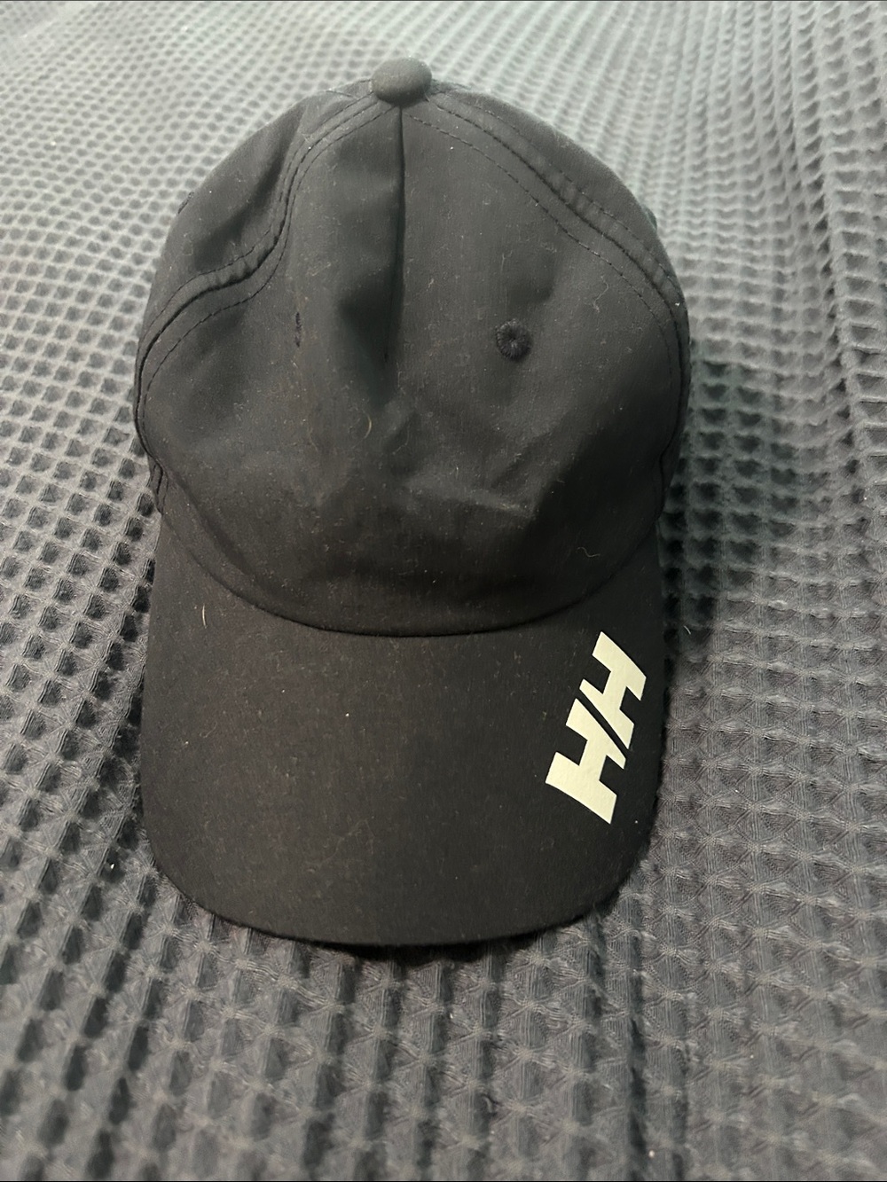 Helly Hansen Black Cap with White HH Brim Logo